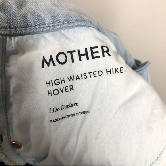 Mother Superior High Waisted Hiker Hover Jeans I Do Declare Light Wash Size 28 - Picture 8 of 10